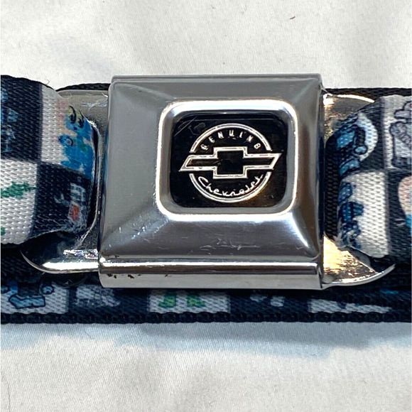 Genuine Chevrolet Seat Belt Buckle Adjustable Belt Alien/Robot Pattern - Picture 2 of 6